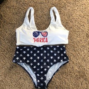 Never worn Patriotic swimsuit - M
